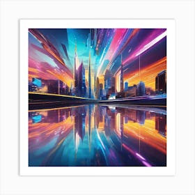 Futuristic Cityscape 123 Art Print