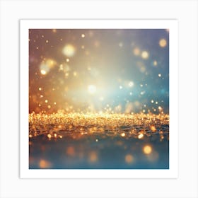 Christmas Lights Background Art Print