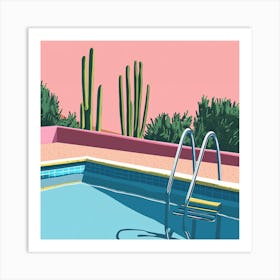 Cactus Pool Art Print