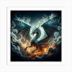 Dragon In The Sky 3 Art Print