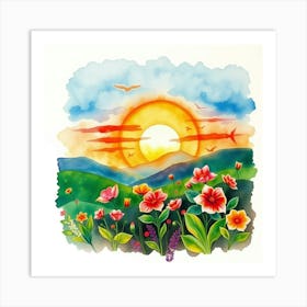 Watercolor Painting 2 Art Print