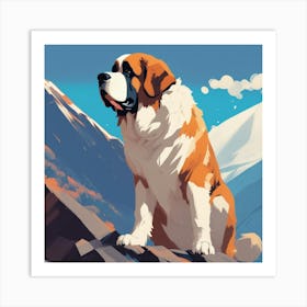 St Bernard 15 Art Print