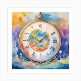 Clock Of The Ocean Art Print