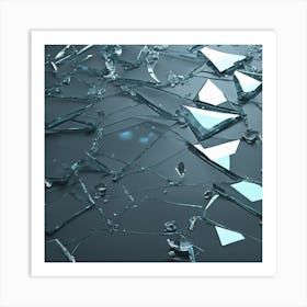 Broken Glass 16 Art Print