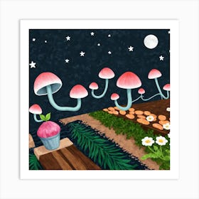 Mushroom Garden 22 Art Print