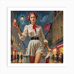 Girl In A Dress 1 Art Print