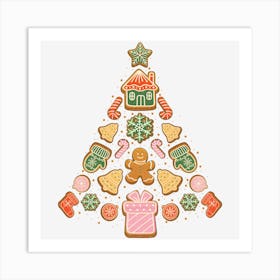 Christmas Tree Cookie Art Print