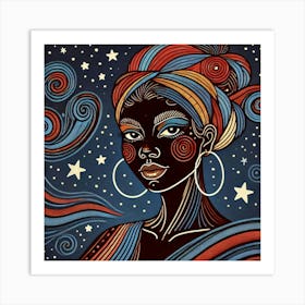 Galathra Celestial Portrait Art Print