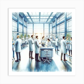 Medical Teamwork Wall Print Art An Inspiring Depiction Of Collaboration And Dedication In Healthcare, Perfect For Enhancing The Atmosphere In Any Hospital Setting Art Print