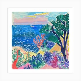 Coastal Vista Matisse Style 5 Art Print