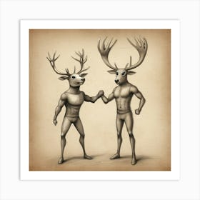 Two Deer Art Print