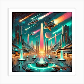 Futuristic City 14 Art Print