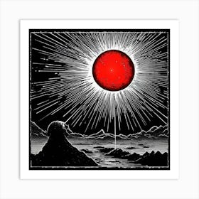 Red Sun Art Print