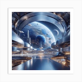 Futuristic City 150 Art Print