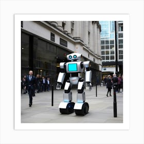 Robot In London Art Print