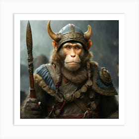 Chimpanzee Warrior Art Print