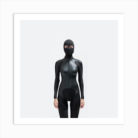 Black Wetsuit Art Print