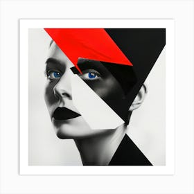 Abstract Portrait Of A Woman 3 Art Print