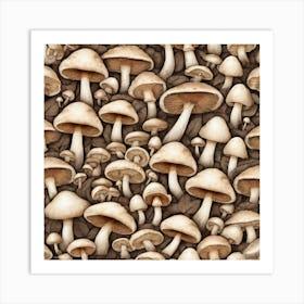 Mushroom Background 1 Art Print