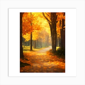 Autumn Path 5 Art Print