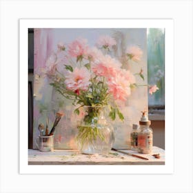 Pink Peonies Art Print