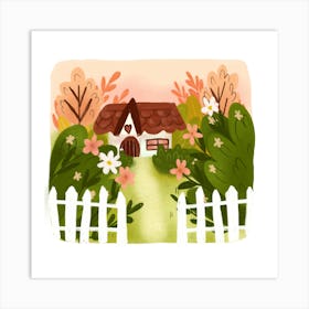 House In The Garden Art Print