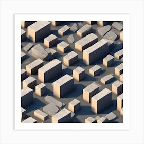 Abstract Bricks Art Print