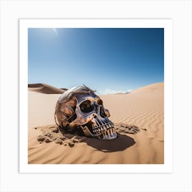 Skull In The Desert 1 Art Print