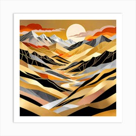 Ethereal Alps: Symphony of Color Art Print