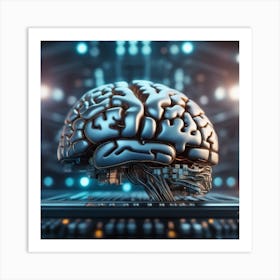 Artificial Intelligence Brain 35 Art Print