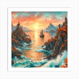 braving the narrows Art Print