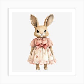 Bunny In A Dress Art Print