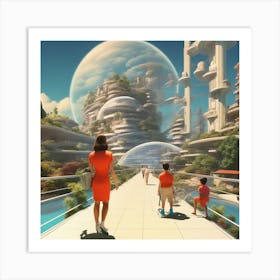 Futuristic City 254 Art Print