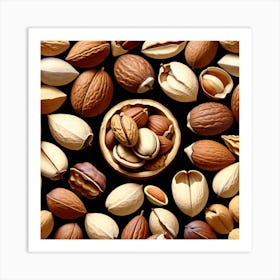 Nuts In A Bowl 6 Art Print