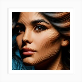 3d Portrait Of A Woman Art Print