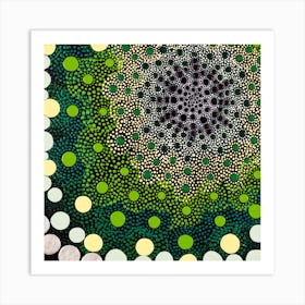 Earthtone Green Square Art Print