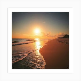 Sunset On The Beach 11 Art Print