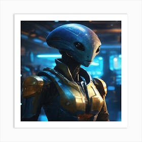 Alien In Space Art Print