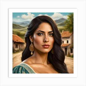 Latina Belle of the Village Art Print