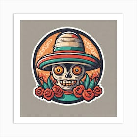 Day Of The Dead Skull 83 Art Print