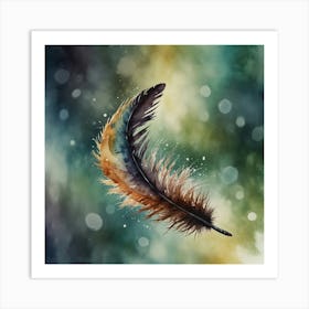 Leonardo Lightning Xl Watercolor Art A Closeup Image With Boke 0 Art Print