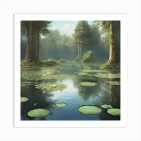 Lily Pond 1 Art Print