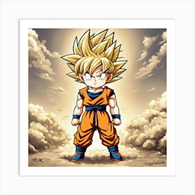 Dragon Ball Z Wallpaper Art Print