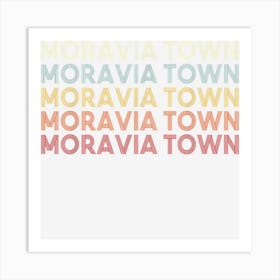 Moravia Town New York Moravia Town Ny Retro Vintage Text 1 Art Print