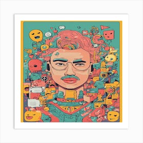 Emoji Man Art Print