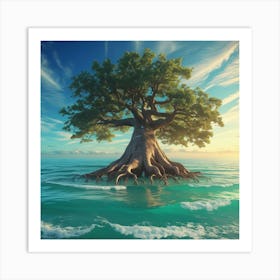 Tree In The Ocean 1 Poster