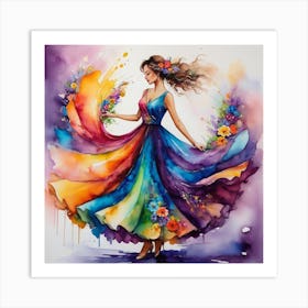 Colorful Dancer 2 Art Print