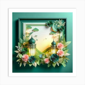 Islamic Ramadan GreetingCard-Islamic-RamadanKareemMubarak-Lantern-Fanous Art Print