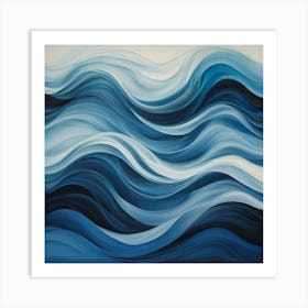 Blue Waves 1 Art Print