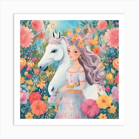 Fairy Unicorn Art Print